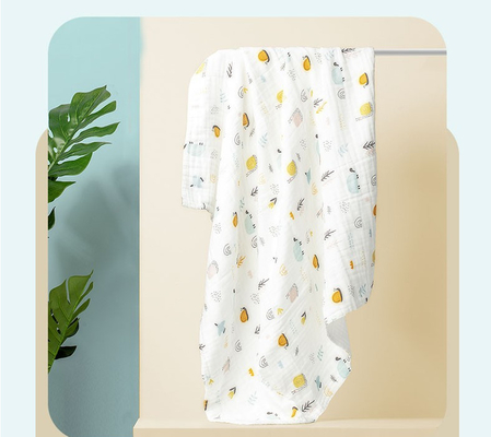풀린 포 레이어 인쇄된 거즈천 220GSM Baby Blanket 부드러운 느낌