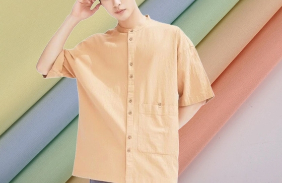모조 텐셀 면 셔츠 구성 평상복  40sX40s 185GSM 높은 고정 솔리드는 물들었습니다