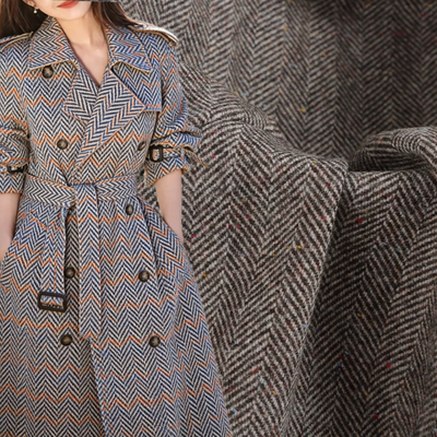 225 GSM Herringbone 50% 울 코트 슈트 직물